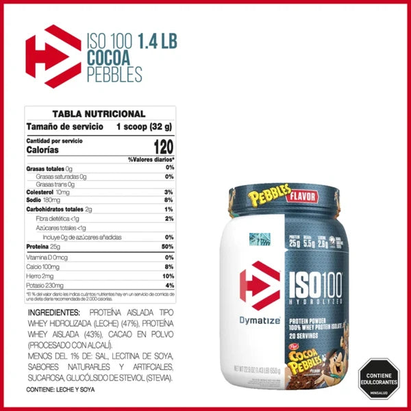ISO 100 Hydrolized Dymatize Proteina 1,3 lb