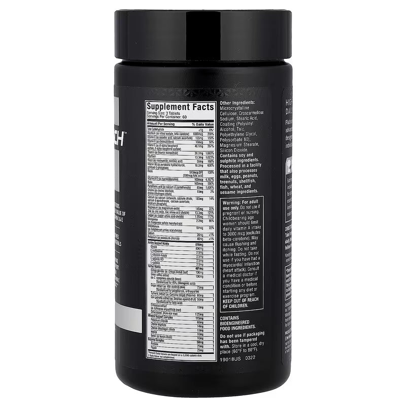 Platinum Multivitamin MuscleTech 180 Tabletas