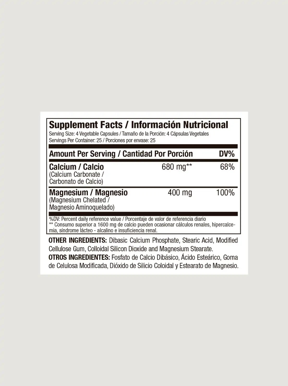 Magnesium Chelated Medical Green 400 mg 100 Capsulas