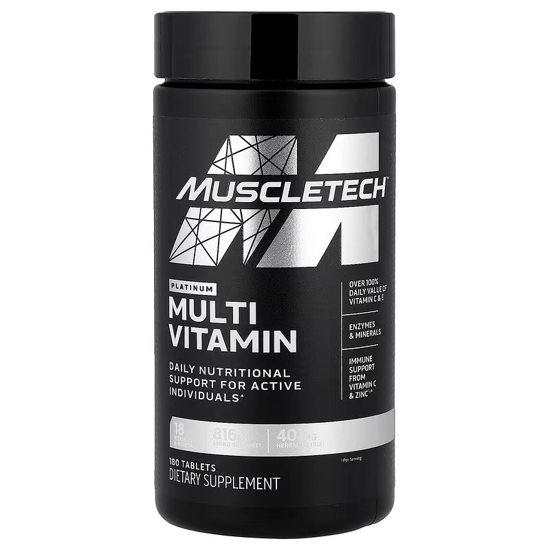 Platinum Multivitamin MuscleTech 180 Tabletas