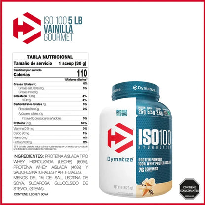 ISO 100 Hydrolized Dymatize Proteina 5 lb
