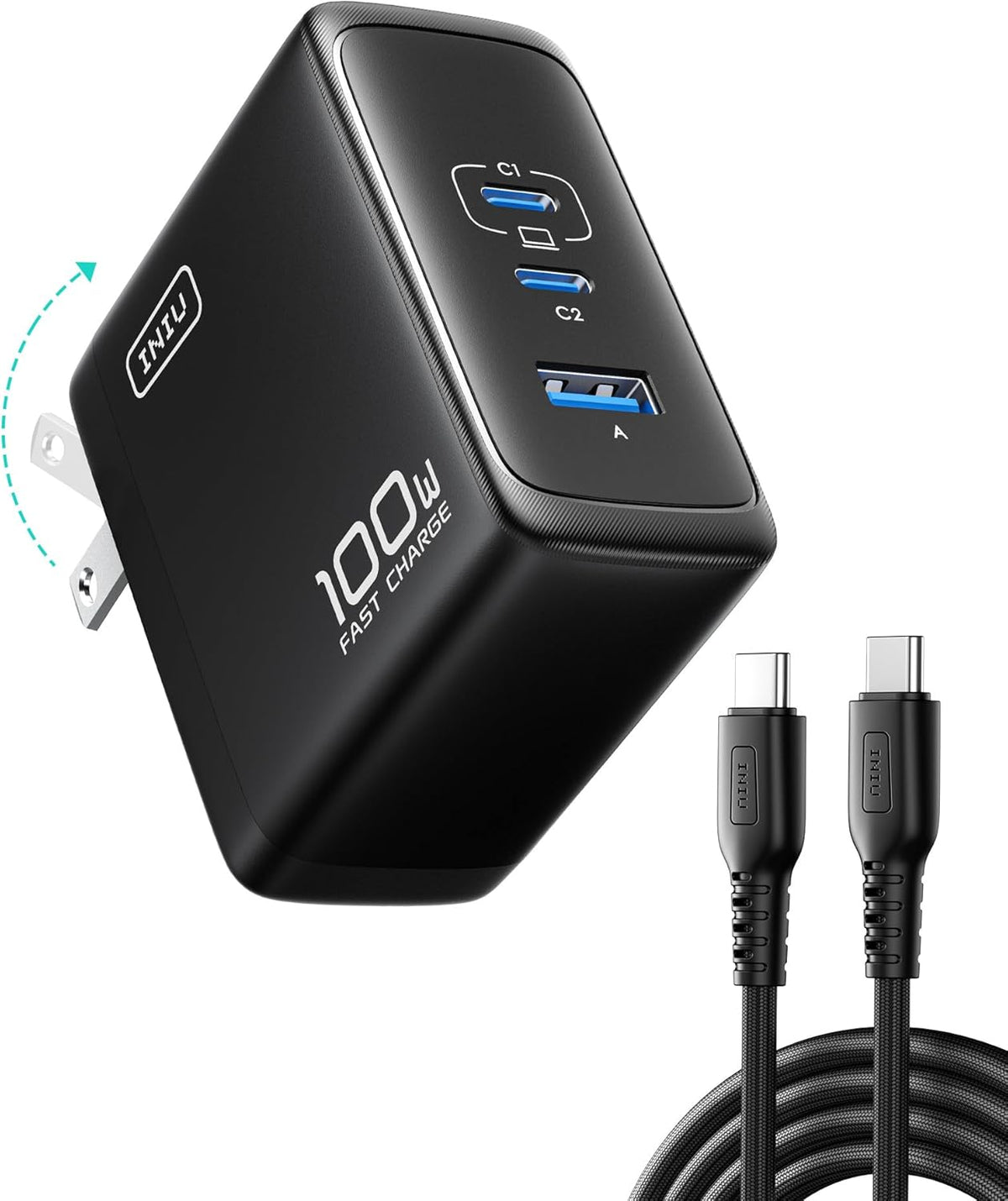 Cargador Tipo C 100w Gan Iniu A11-e1