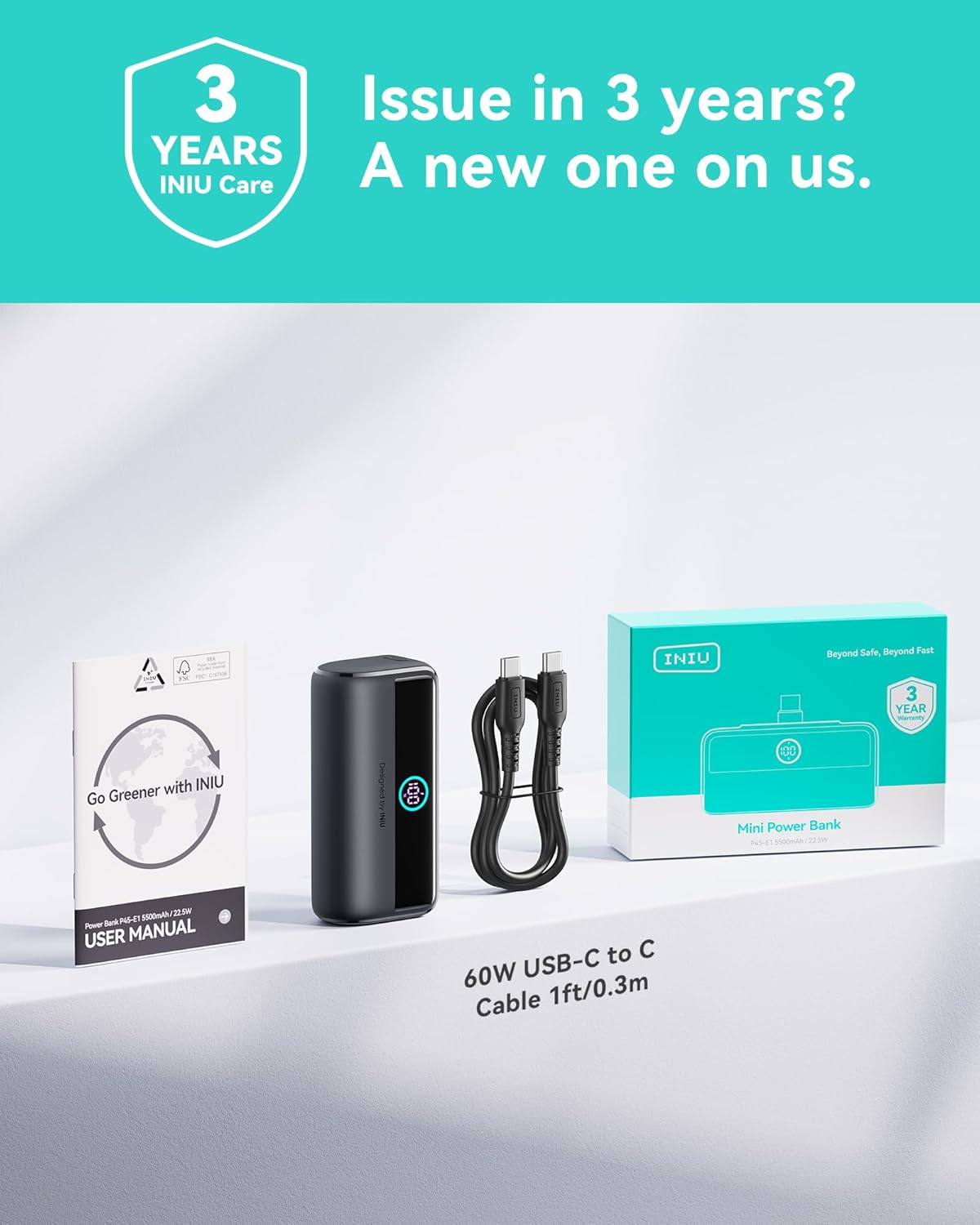 Powerbank Mini Iniu P45-E1 5500 22.5w