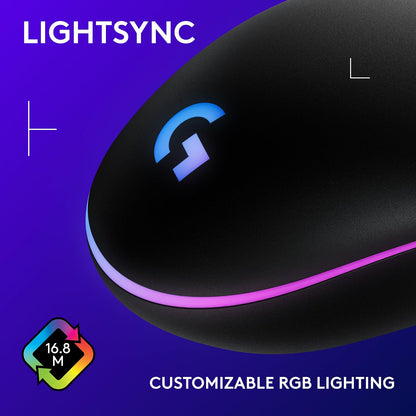 Mouse Gamer Logitech G203 LightSync Black Edition