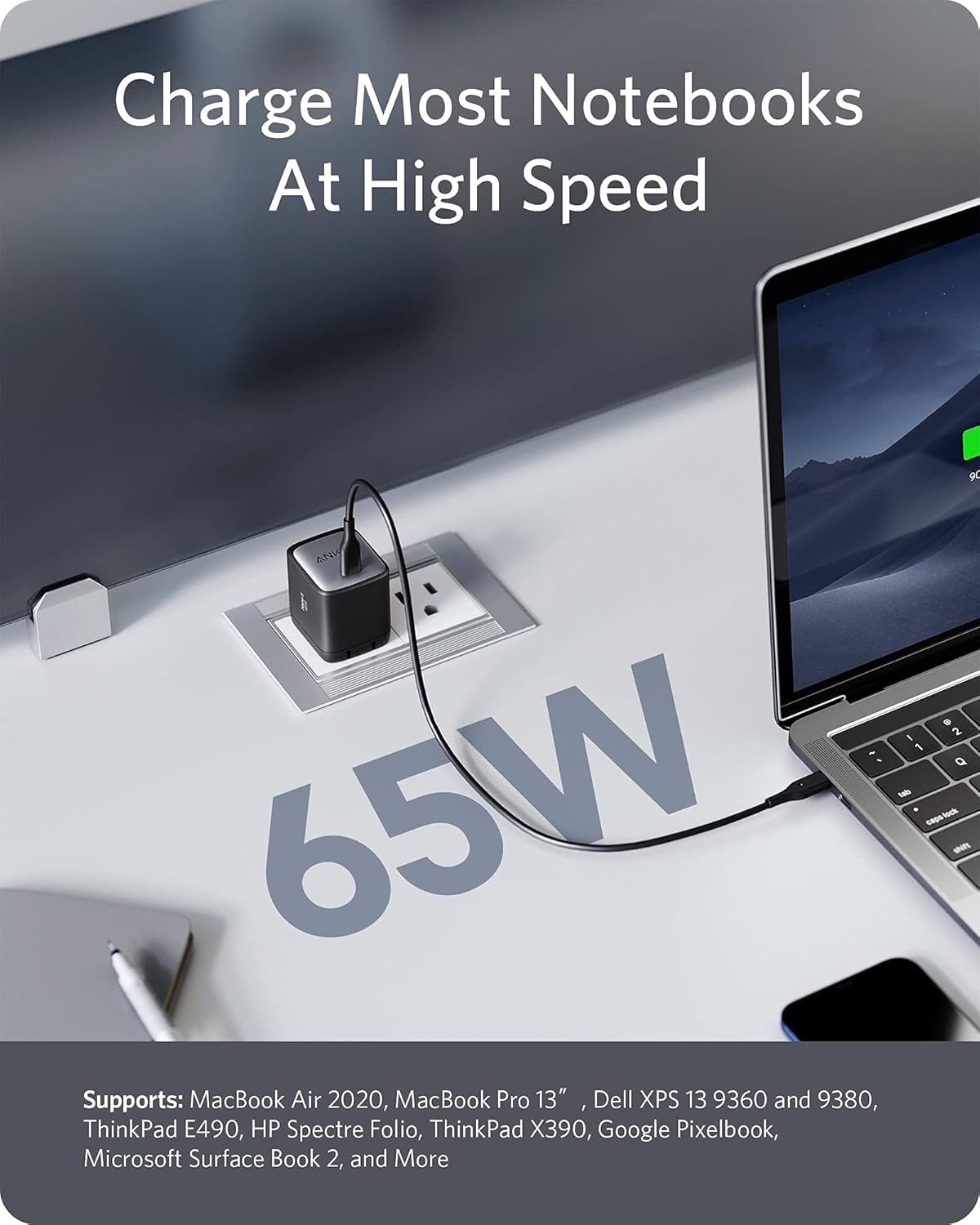 Anker Nano Ii 65w Cargador Usb-c Compacto De Alta Velocidad