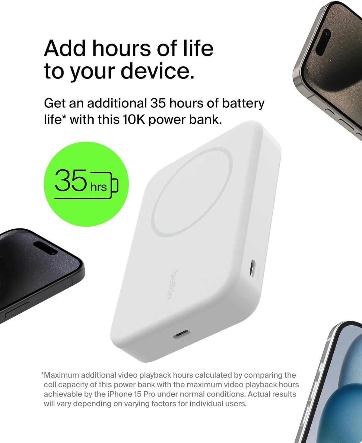 Powerbank Belkin Boostcharge Pro 10000mah 20w 15w Qi2