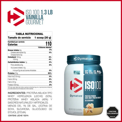 ISO 100 Hydrolized Dymatize Proteina 1,3 lb