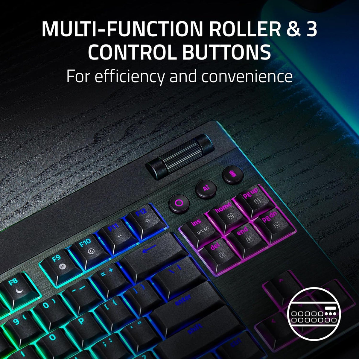 Teclado Razer Blackwidow V4 TKL Hyperspeed Yellow Switch