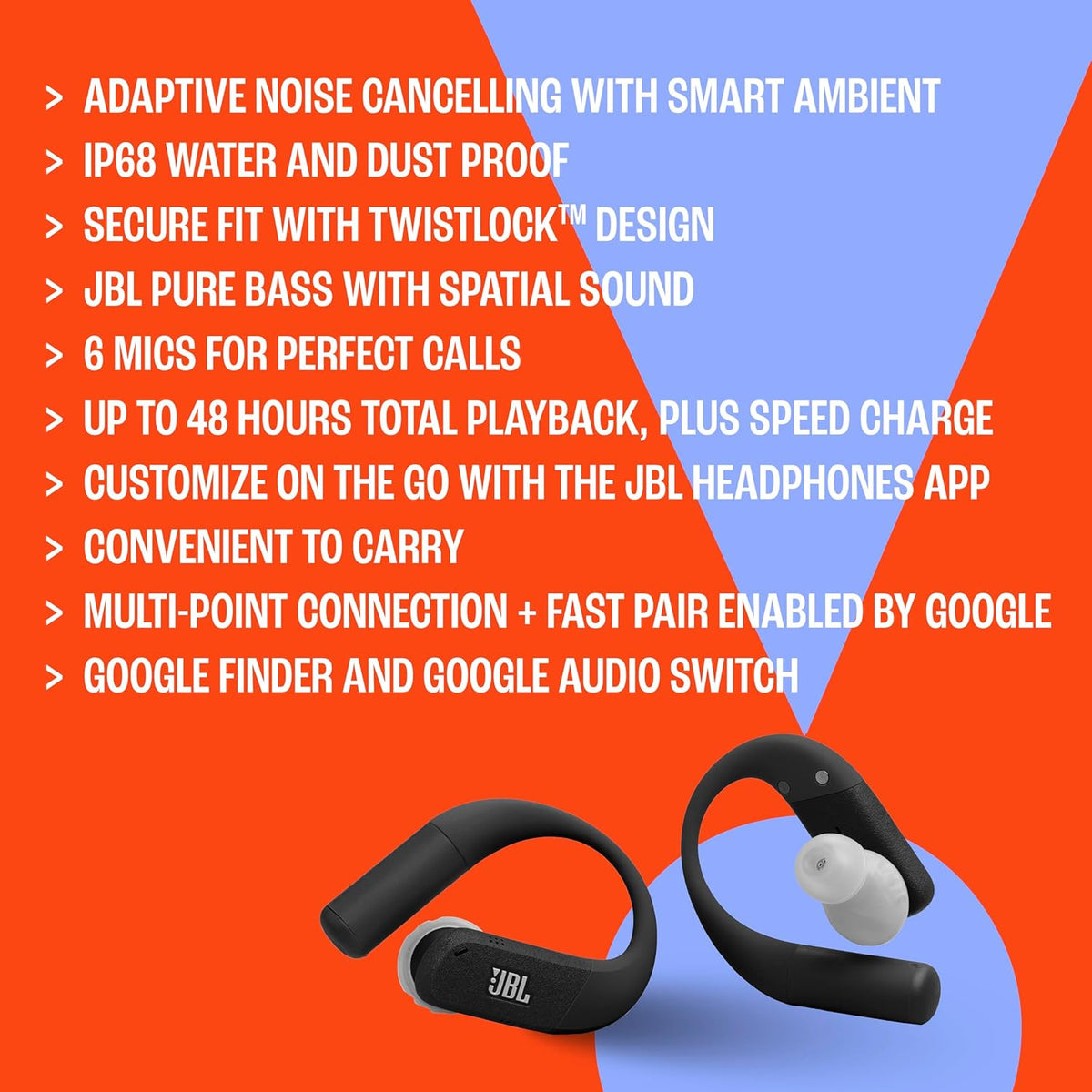 Audifonos Bluetooth In-ear JBL Endurance Peak 4 12+36h
