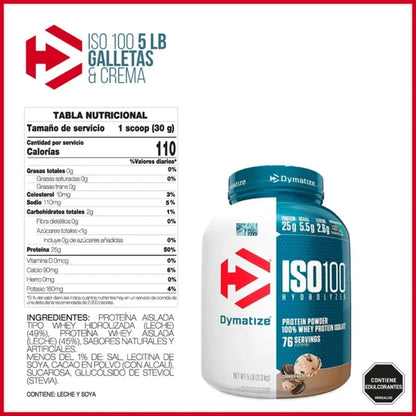 ISO 100 Hydrolized Dymatize Proteina 5 lb