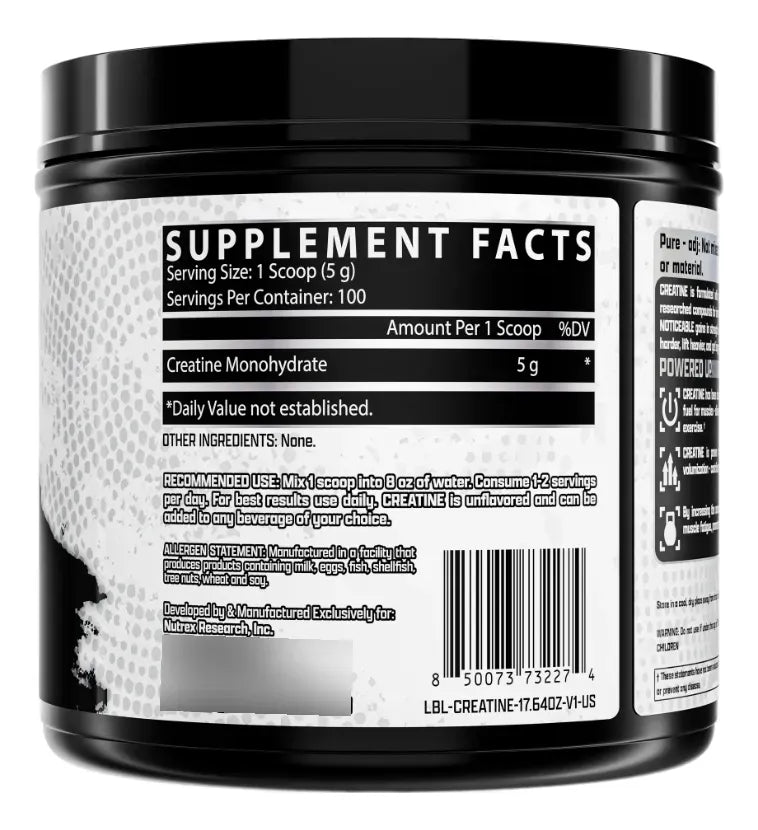 Creatina 500Grs 100 Servicios Nutrex