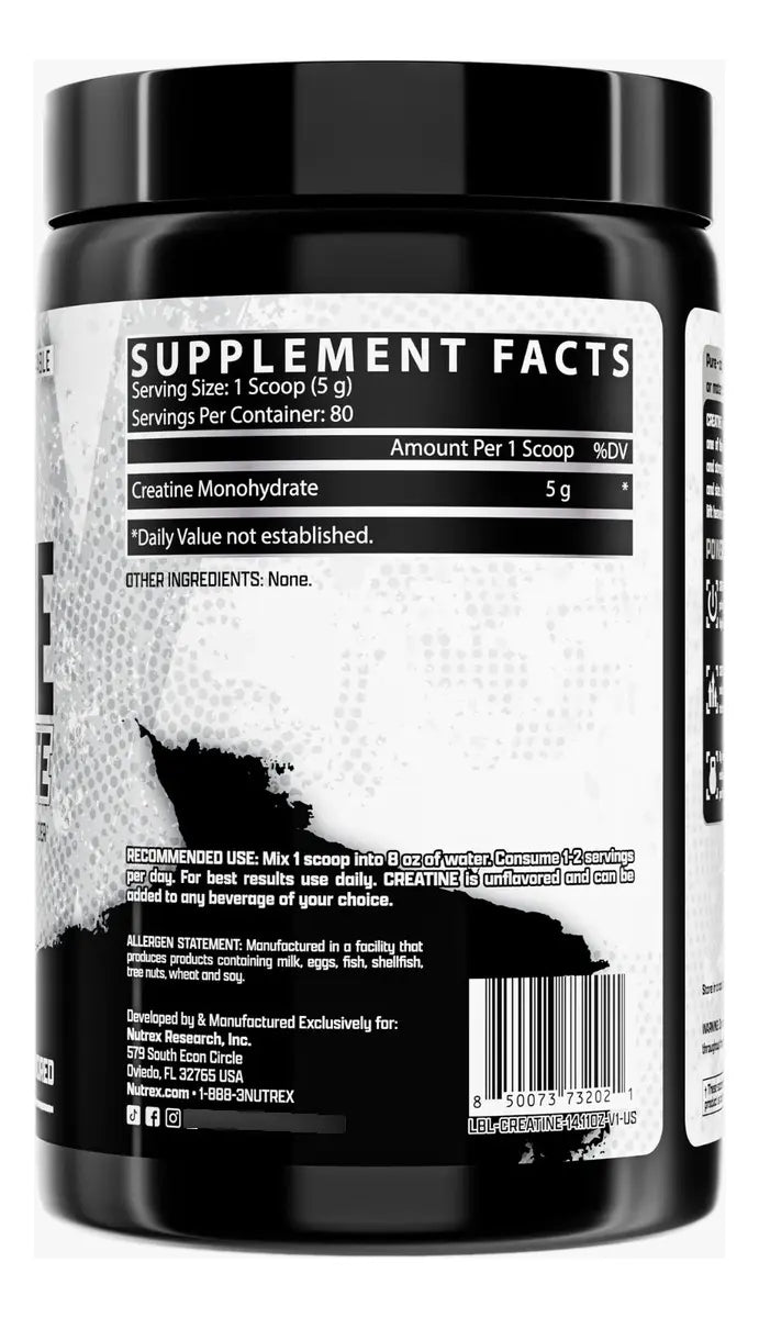 Creatina 400Grs 80 Servicios Nutrex