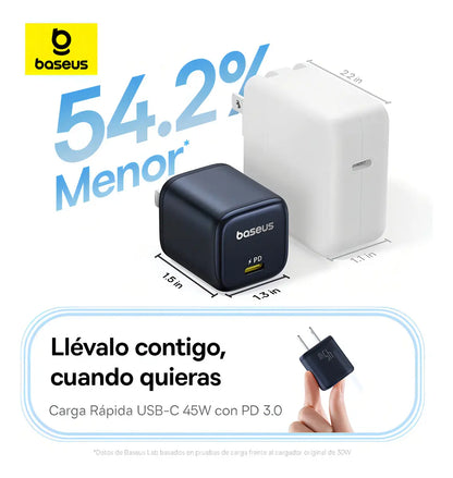 Cargador Tipo C 45w Baseus PicoGo