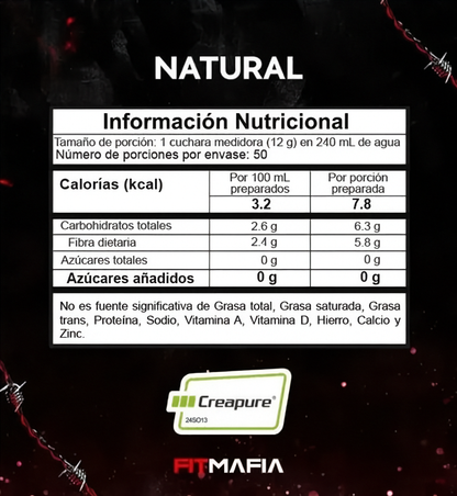 Creatina 600Grs 50 Servicios Legend Fitmafia