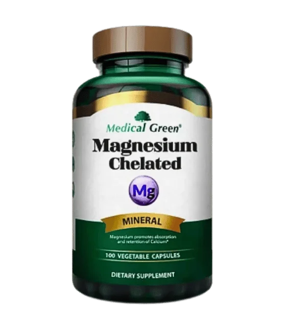 Magnesium Chelated Medical Green 400 mg 100 Capsulas