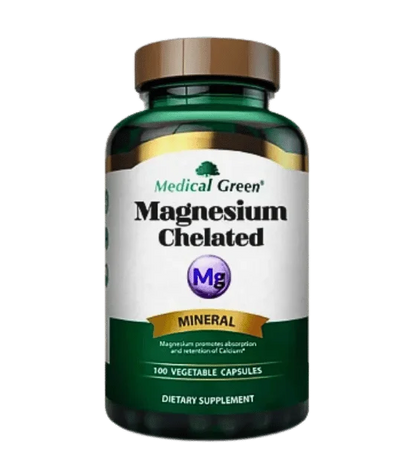 Magnesium Chelated Medical Green 400 mg 100 Capsulas