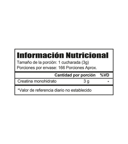 Creatina 500Grs 166 Servicios IMN Nutrition