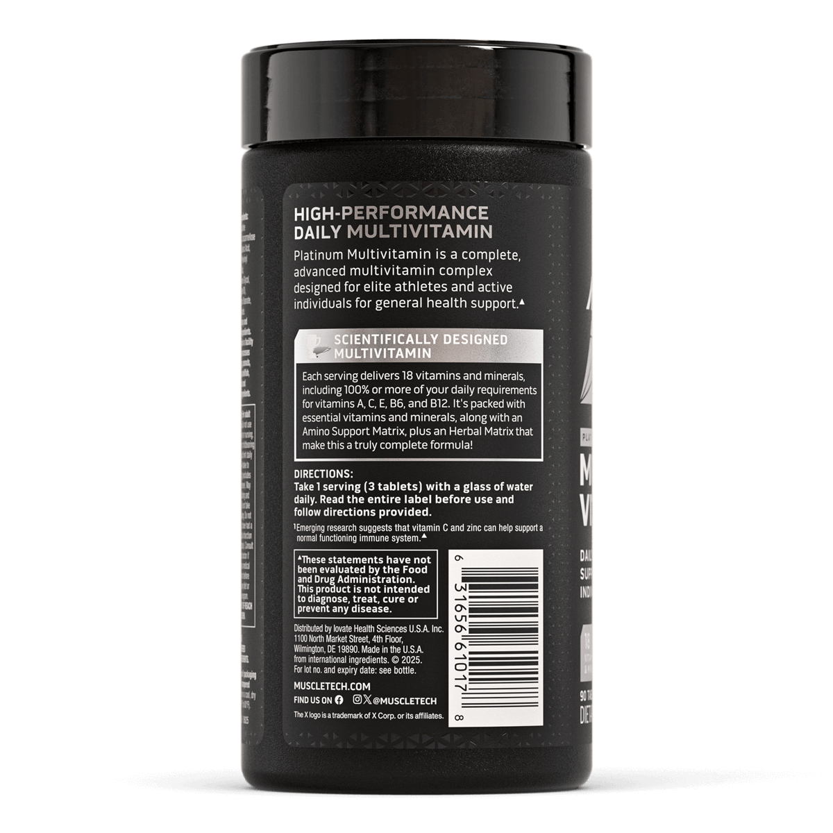 Platinum Multivitamin MuscleTech 90 Tabletas