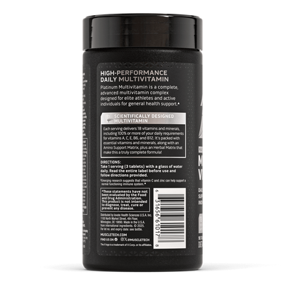 Platinum Multivitamin MuscleTech 90 Tabletas