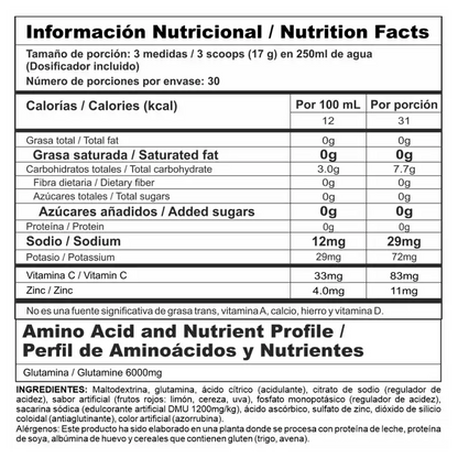 Gluta Stack Nutramerican 30 Servicios
